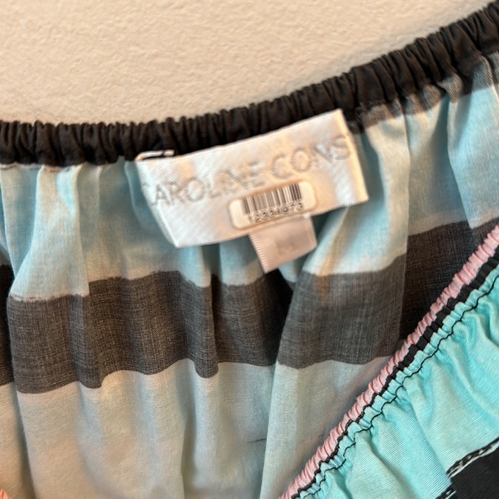 Caroline Constas White and Pink Oversized Crop Blouse - Picture 5 of 8